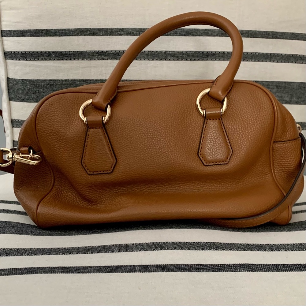 Michael Kors Camel Brown Soft Leather Satchel Crossbody Bag - Picture 2 of 8